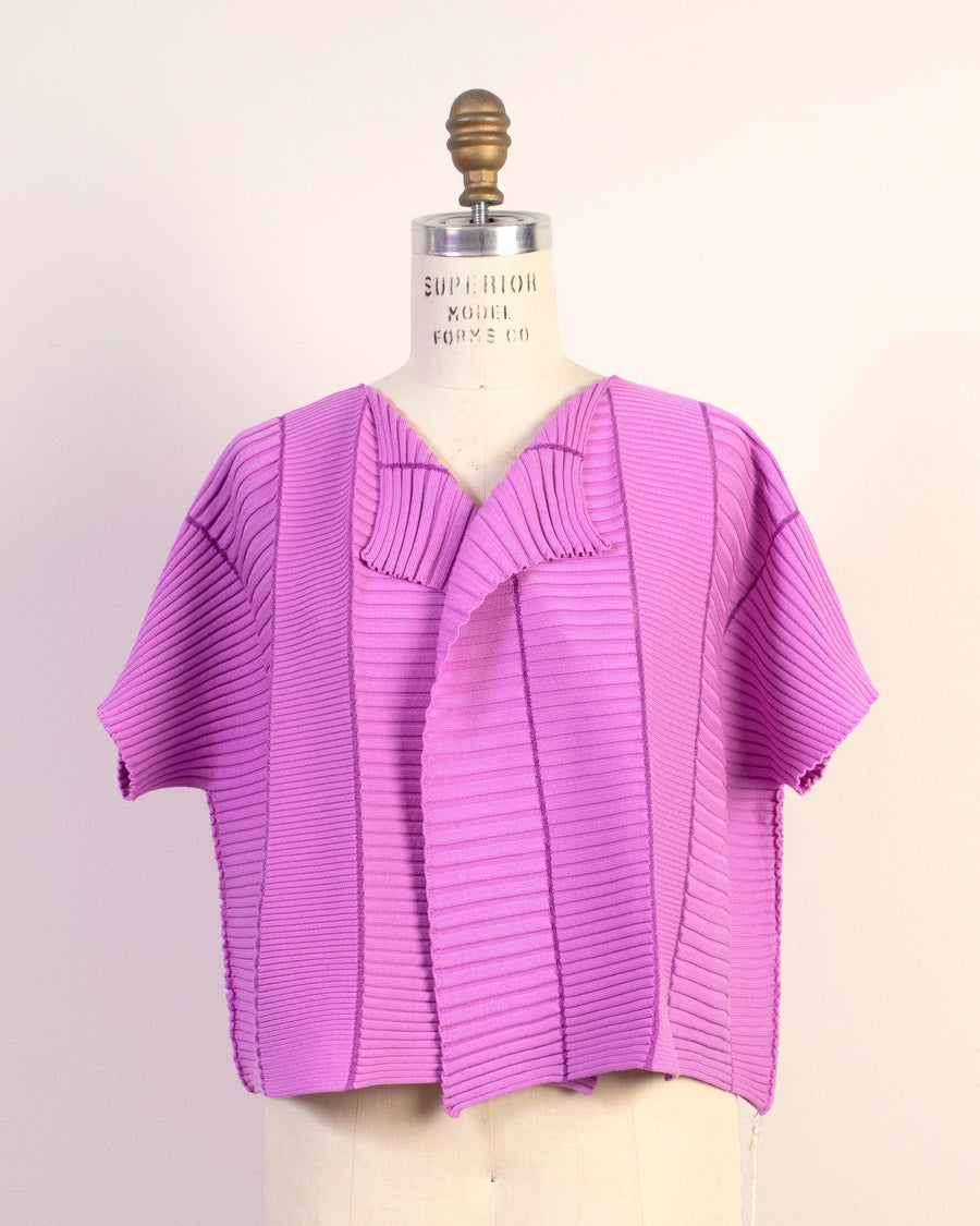 column knit cardigan