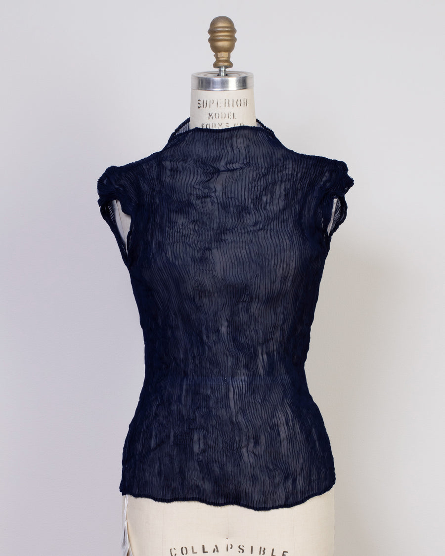 chiffon twist sleeveless top