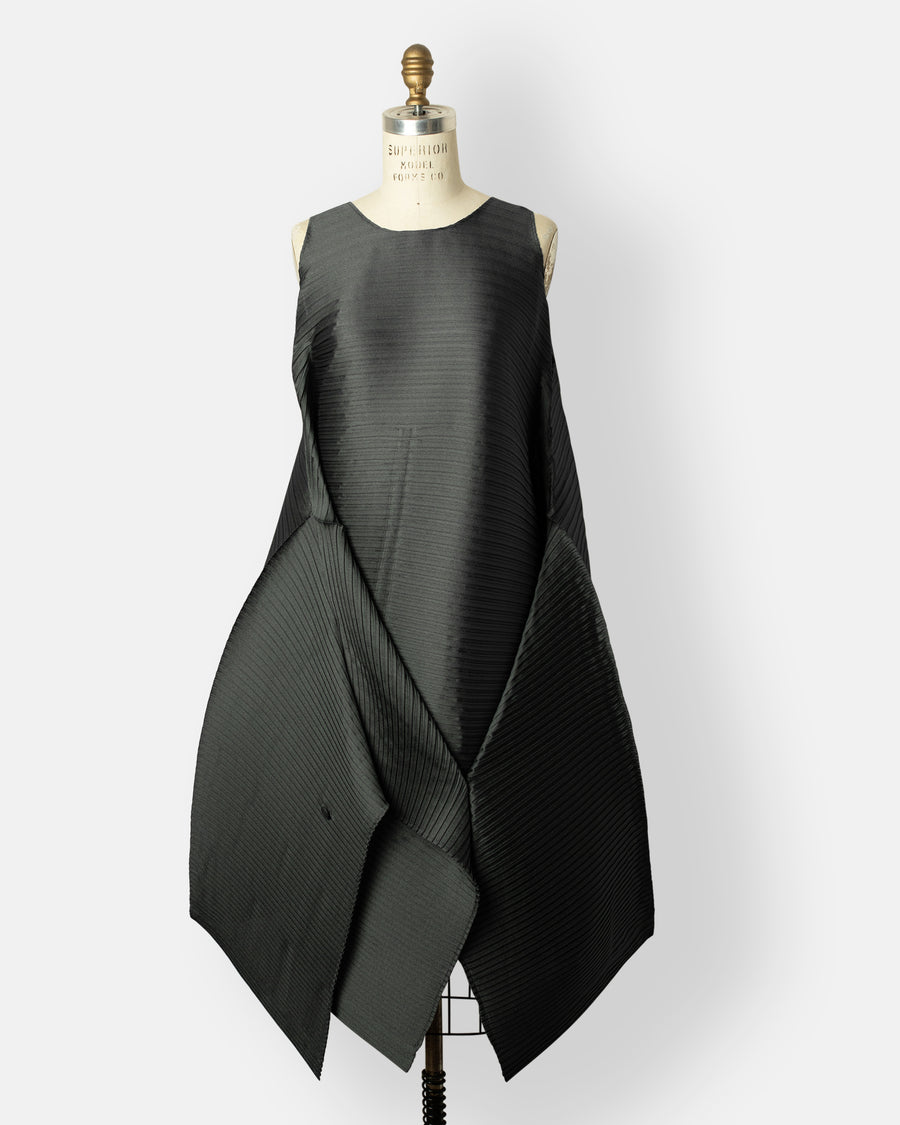 paneled pleats dress