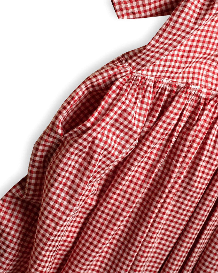 gingham check collar dress