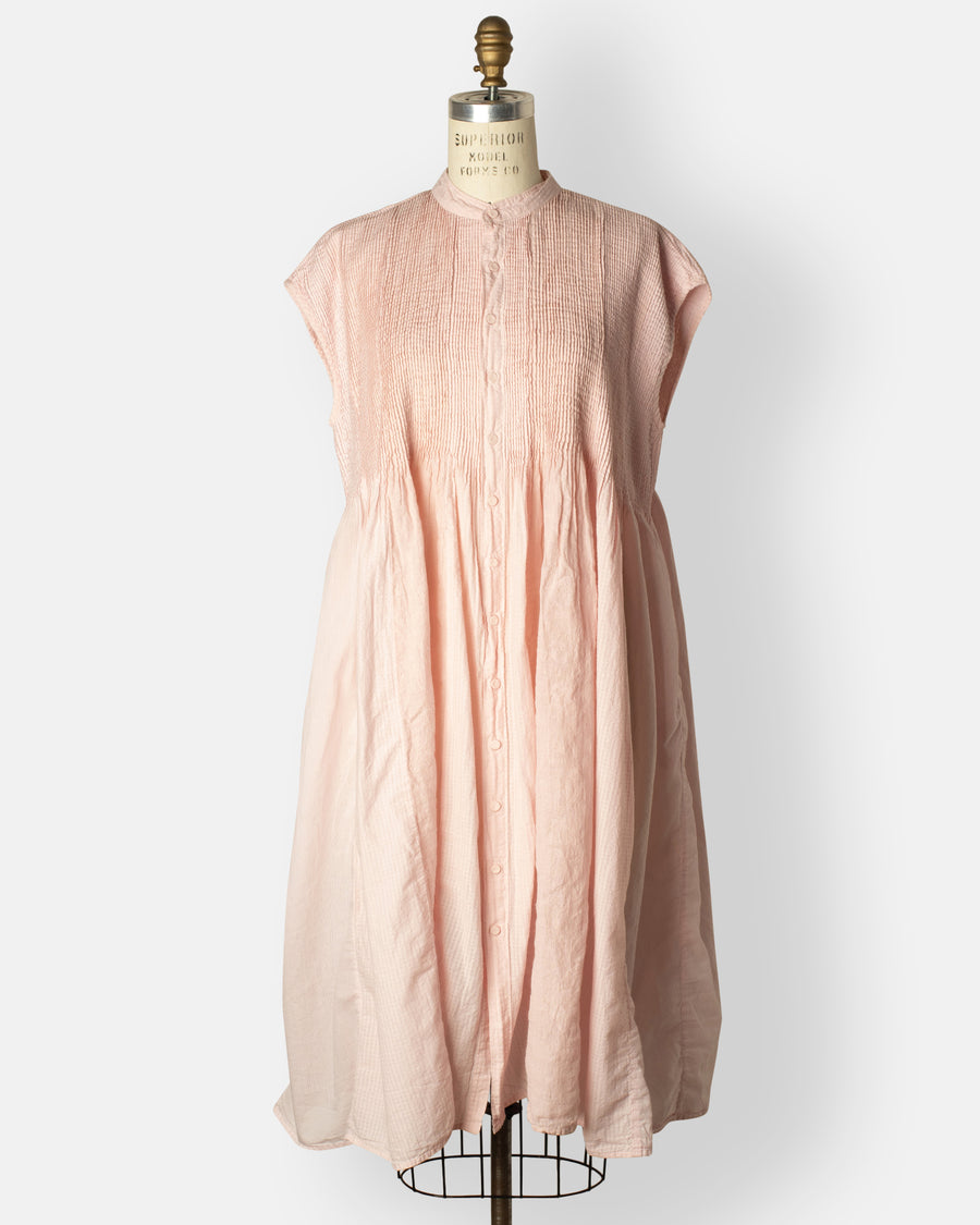patchwork banded shirt dress