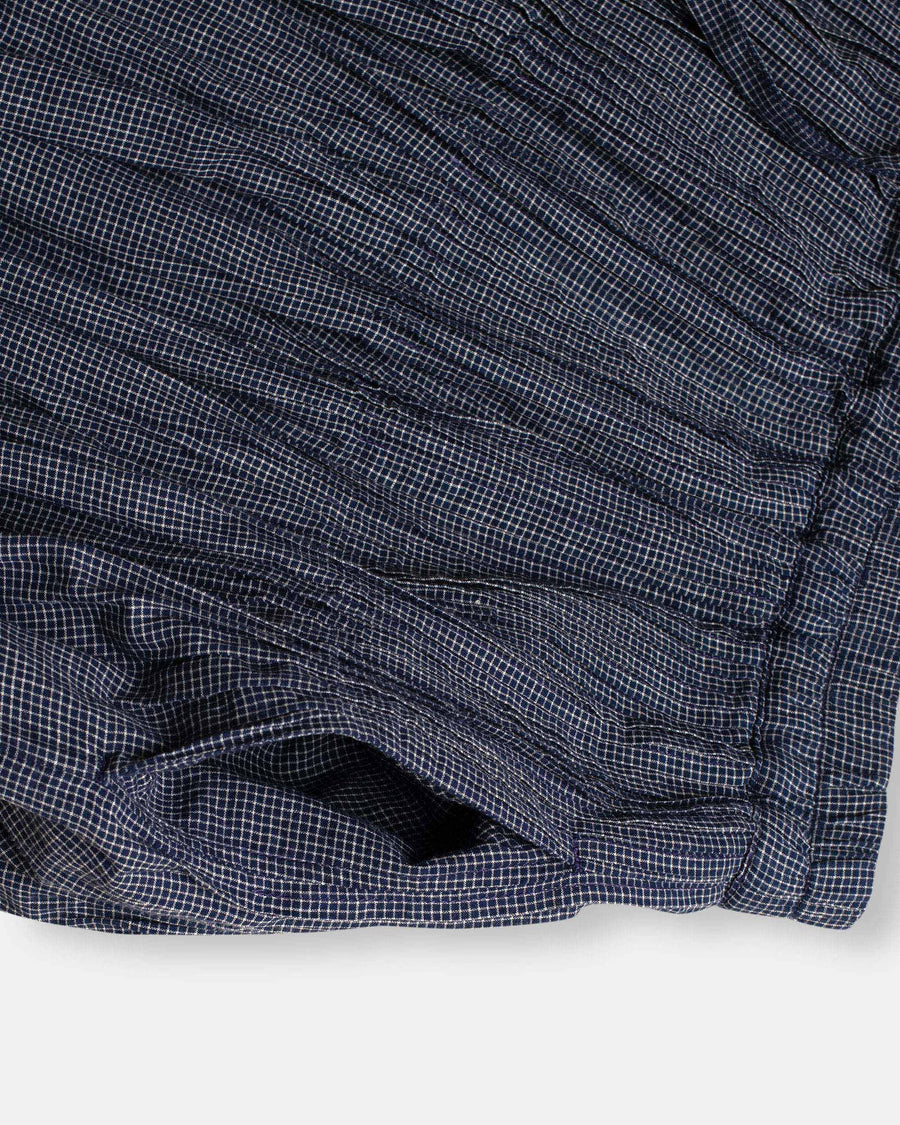 single check flared skirt