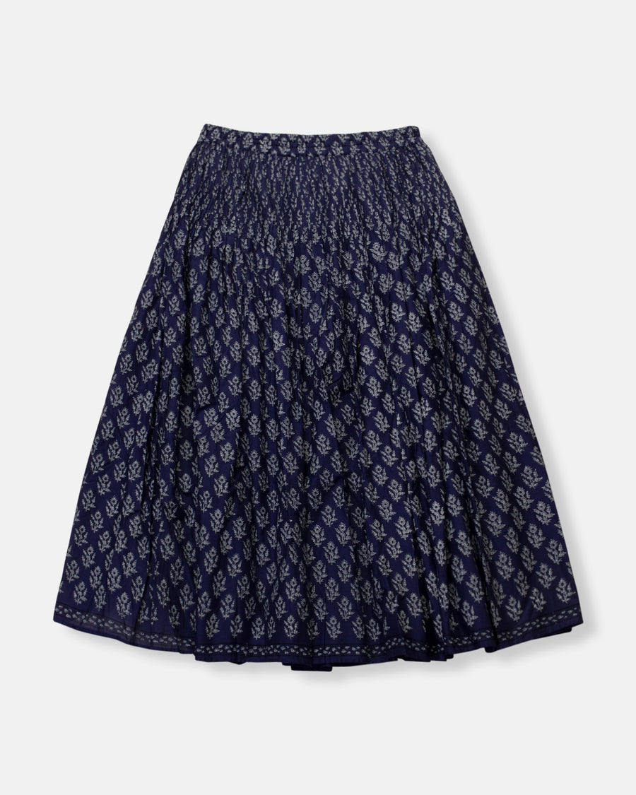 flower block print skirt