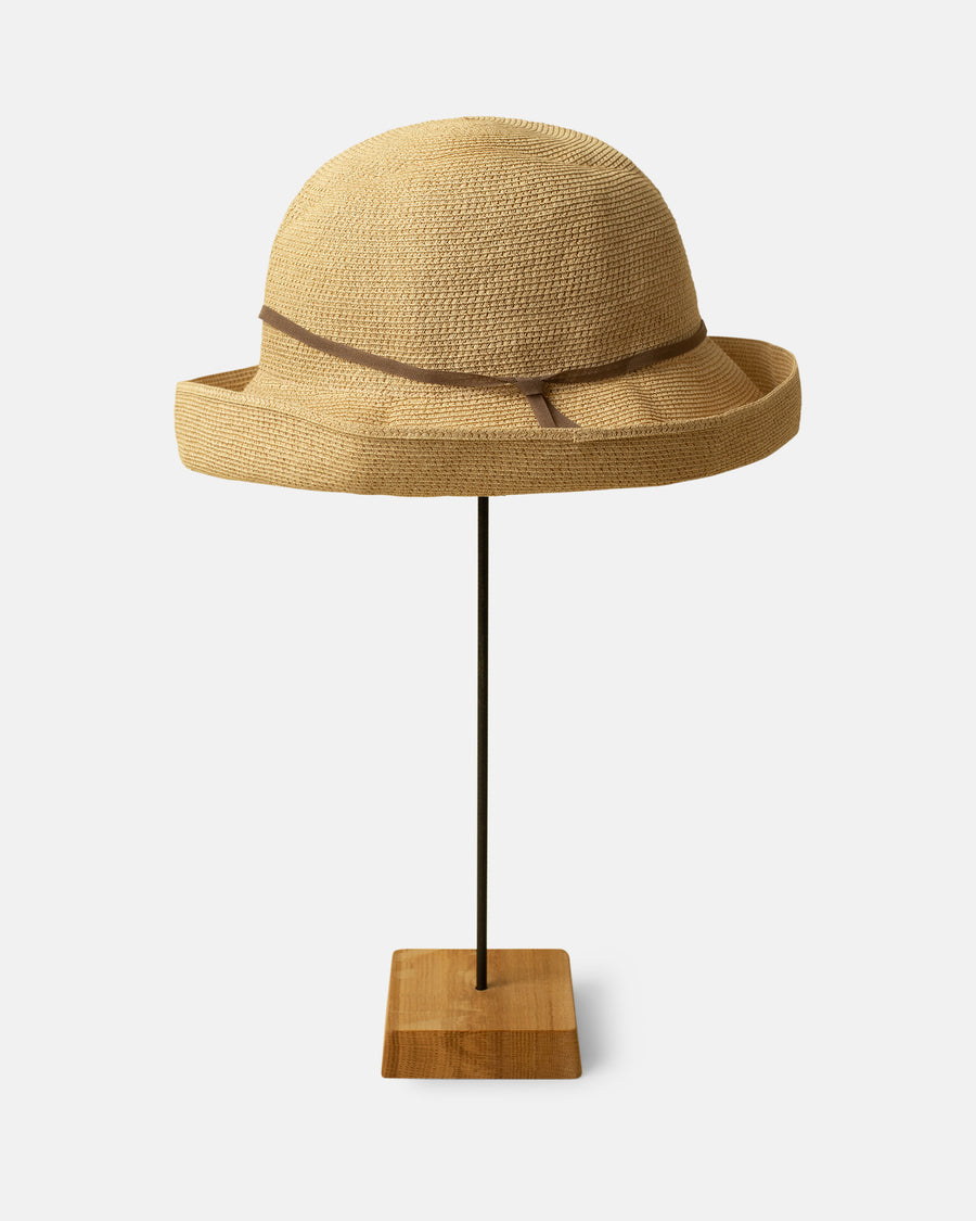 wide paper braid hat