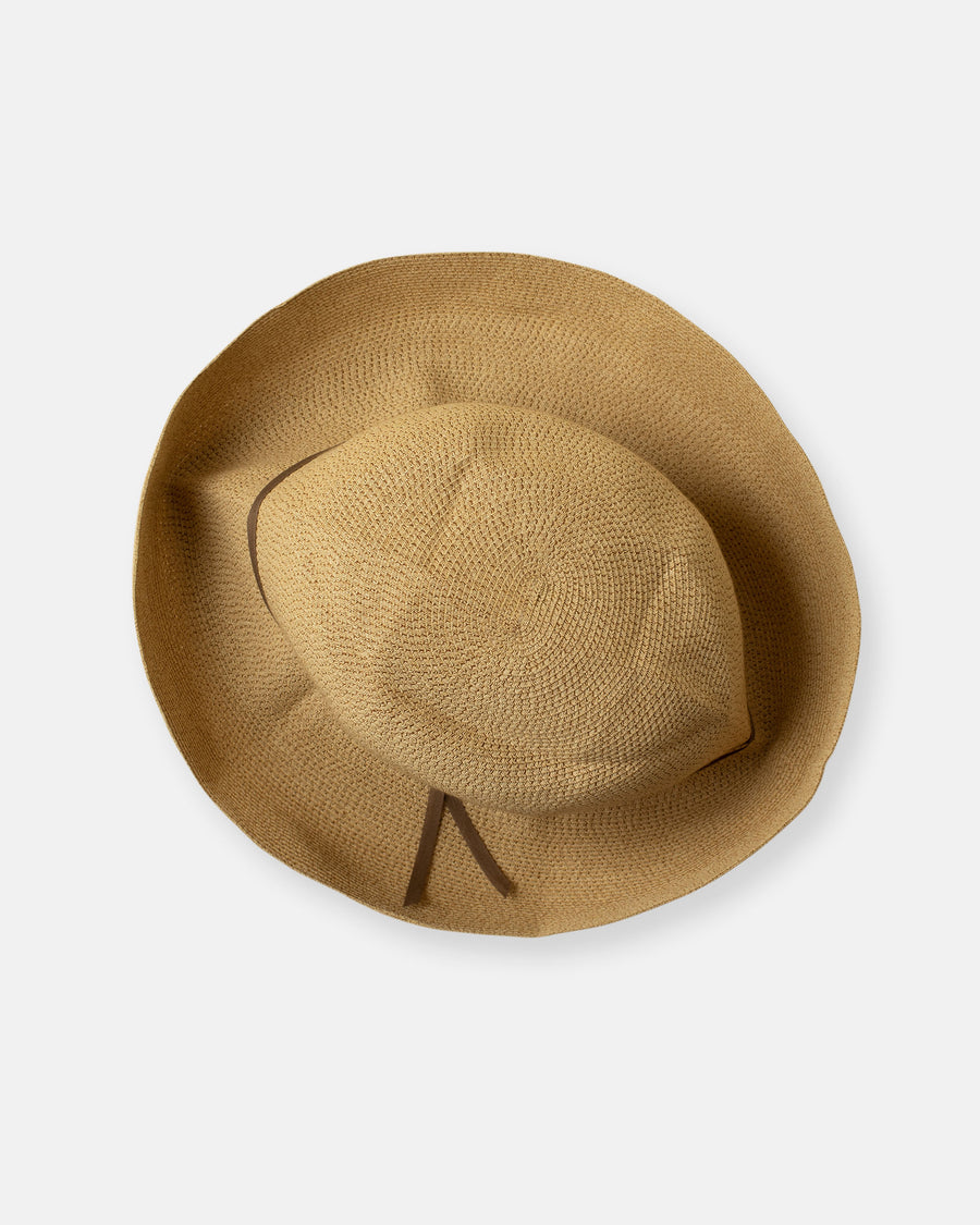 wide paper braid hat