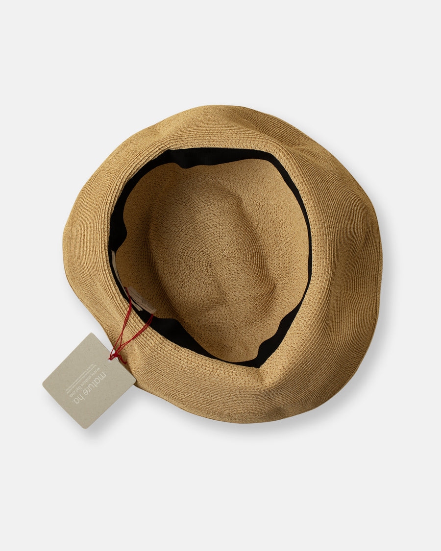 wide paper braid hat