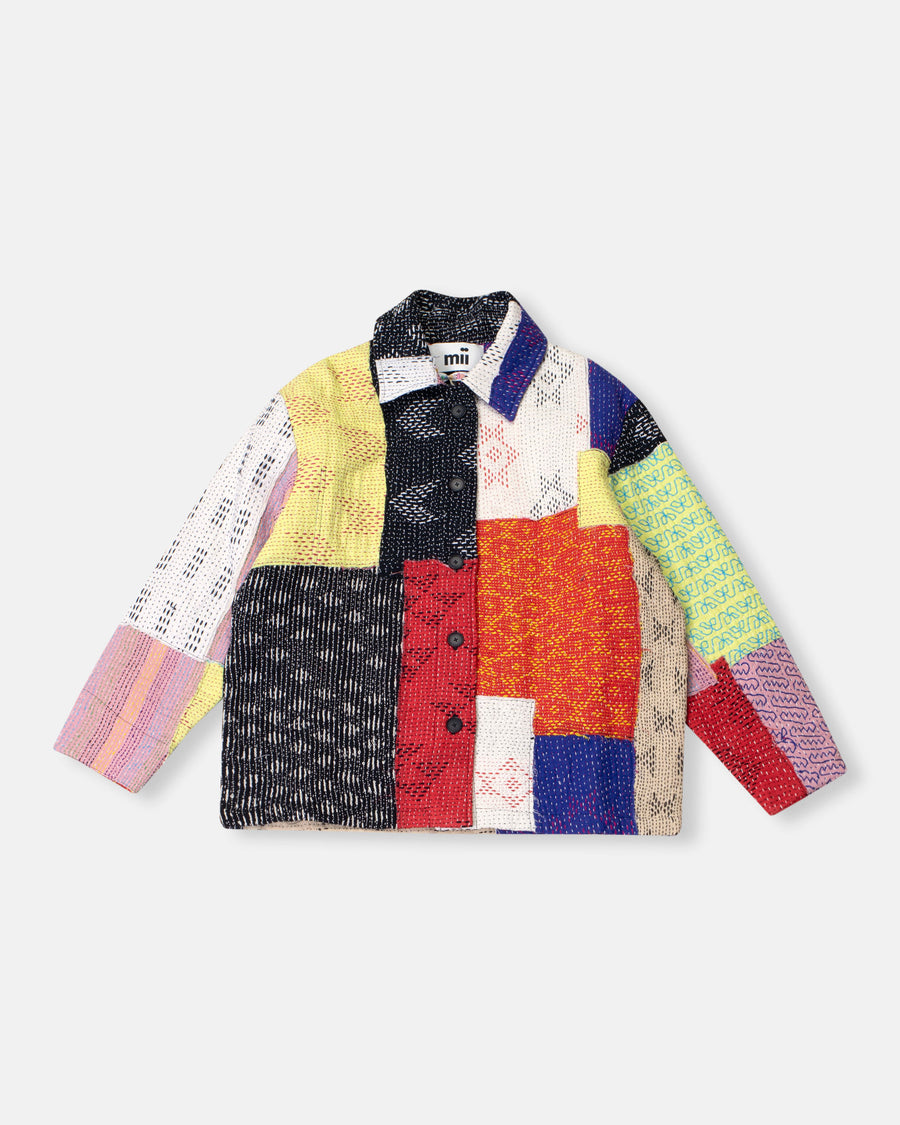 patchwork scarlet jacket multi