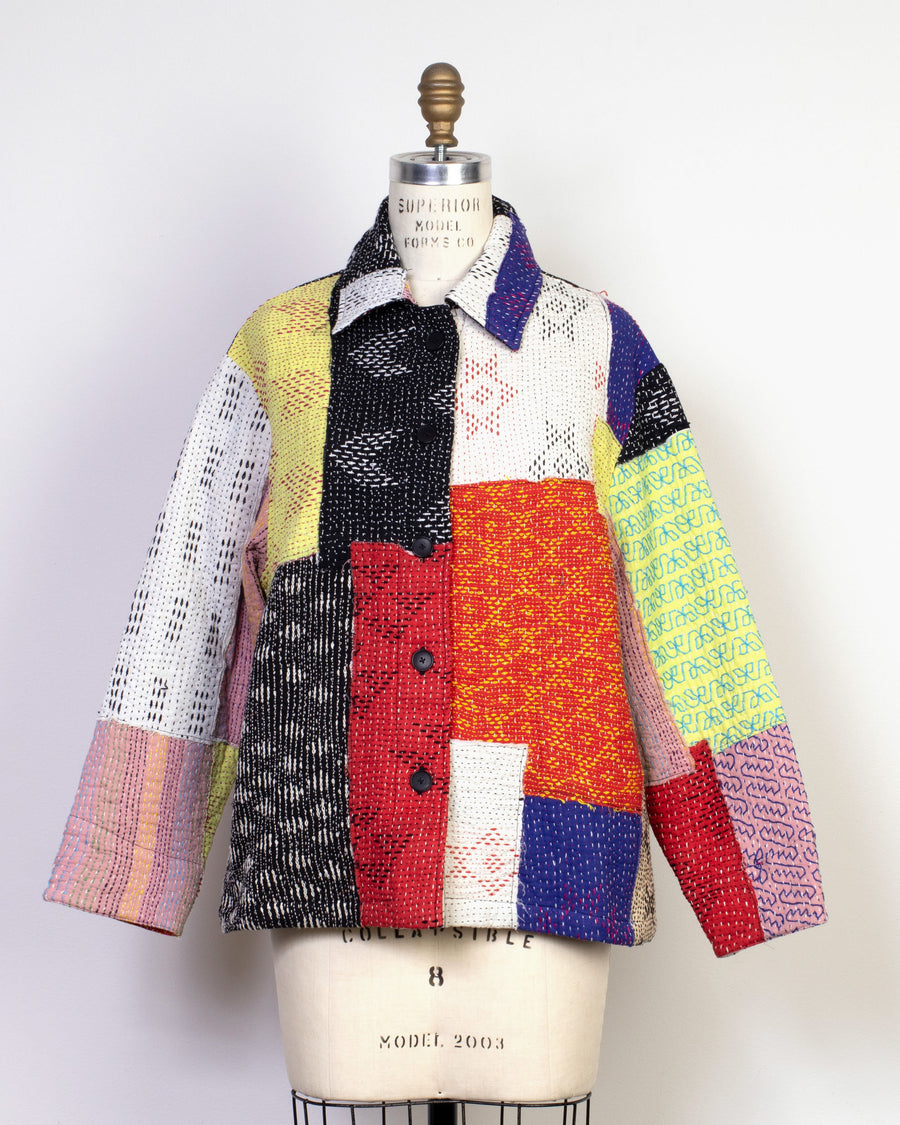 patchwork scarlet jacket multi