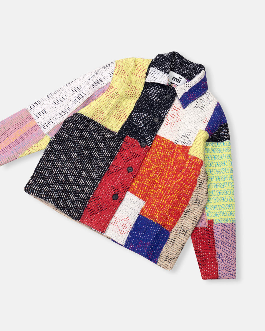 patchwork scarlet jacket multi