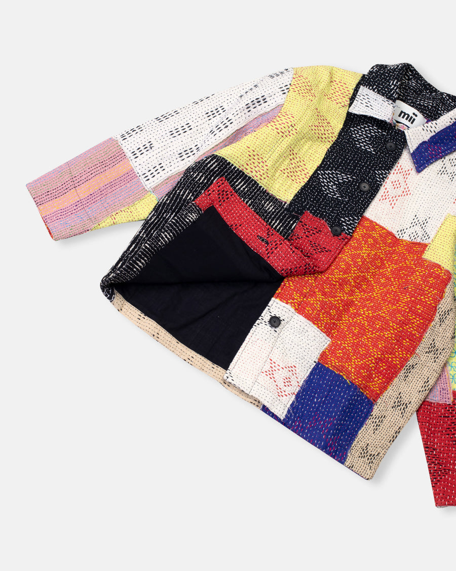 patchwork scarlet jacket multi
