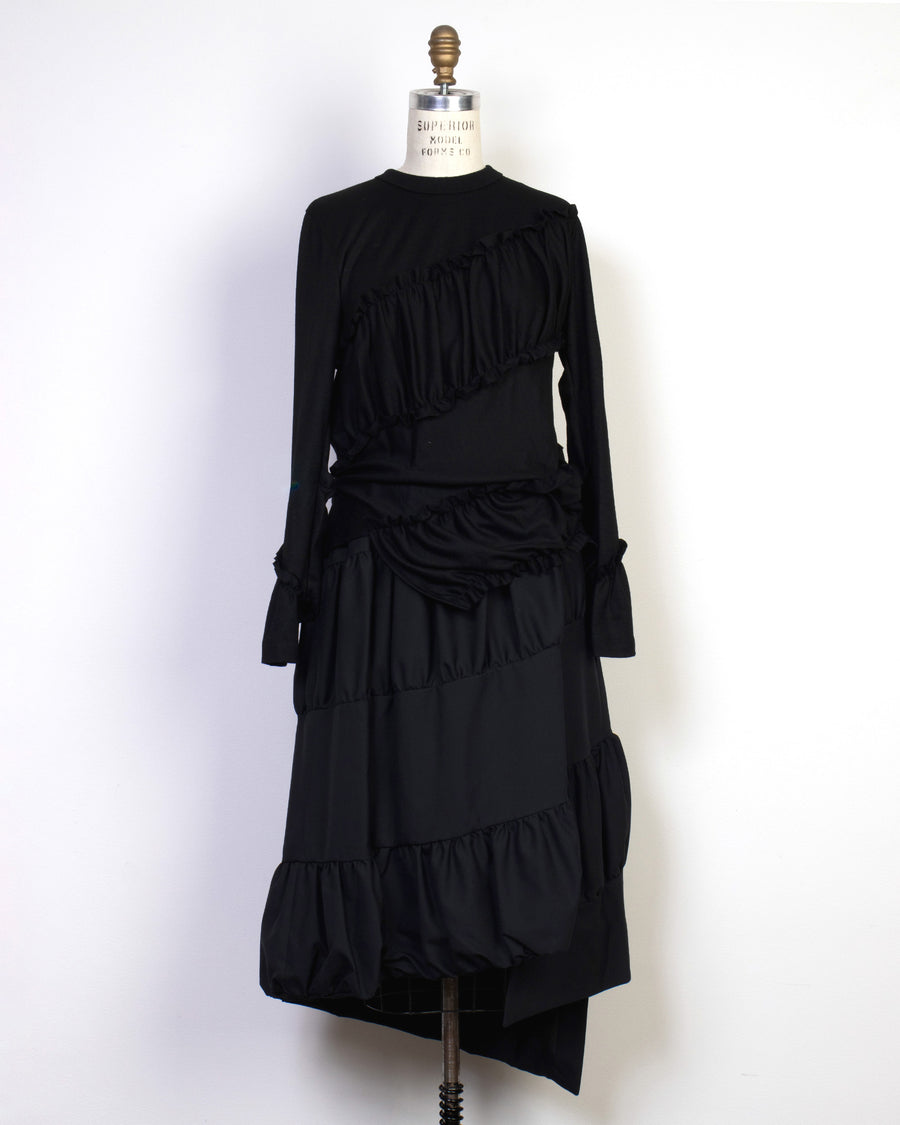 diagonal tiered skirt