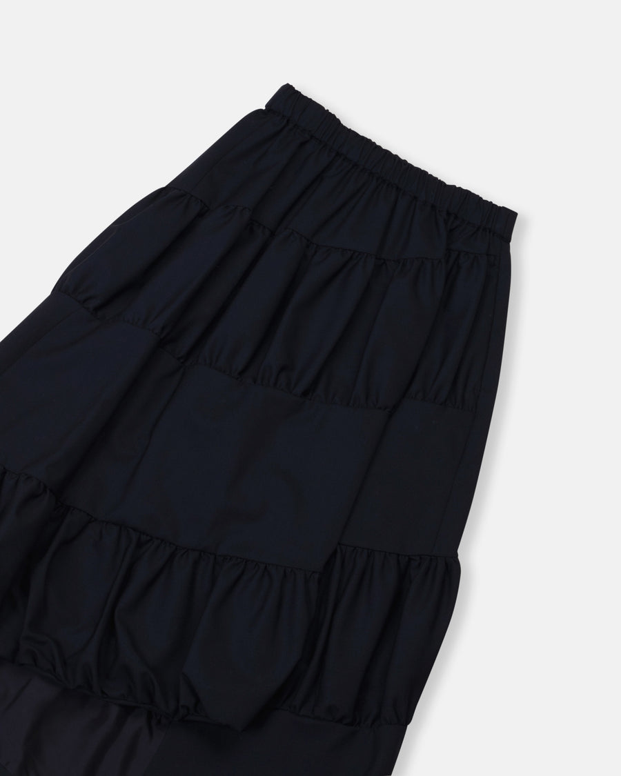diagonal tiered skirt
