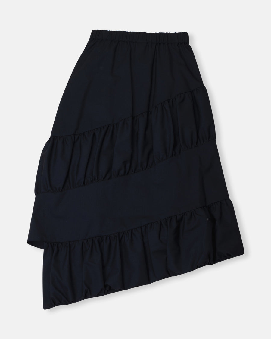 diagonal tiered skirt