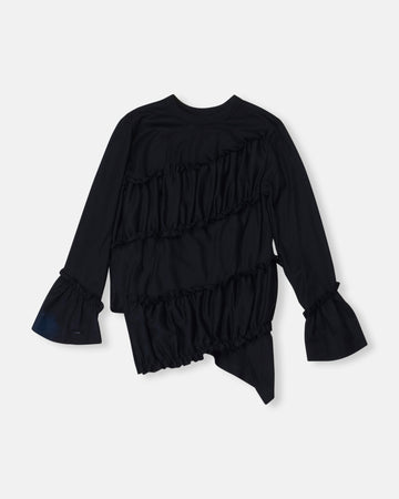 diagonal gathered top