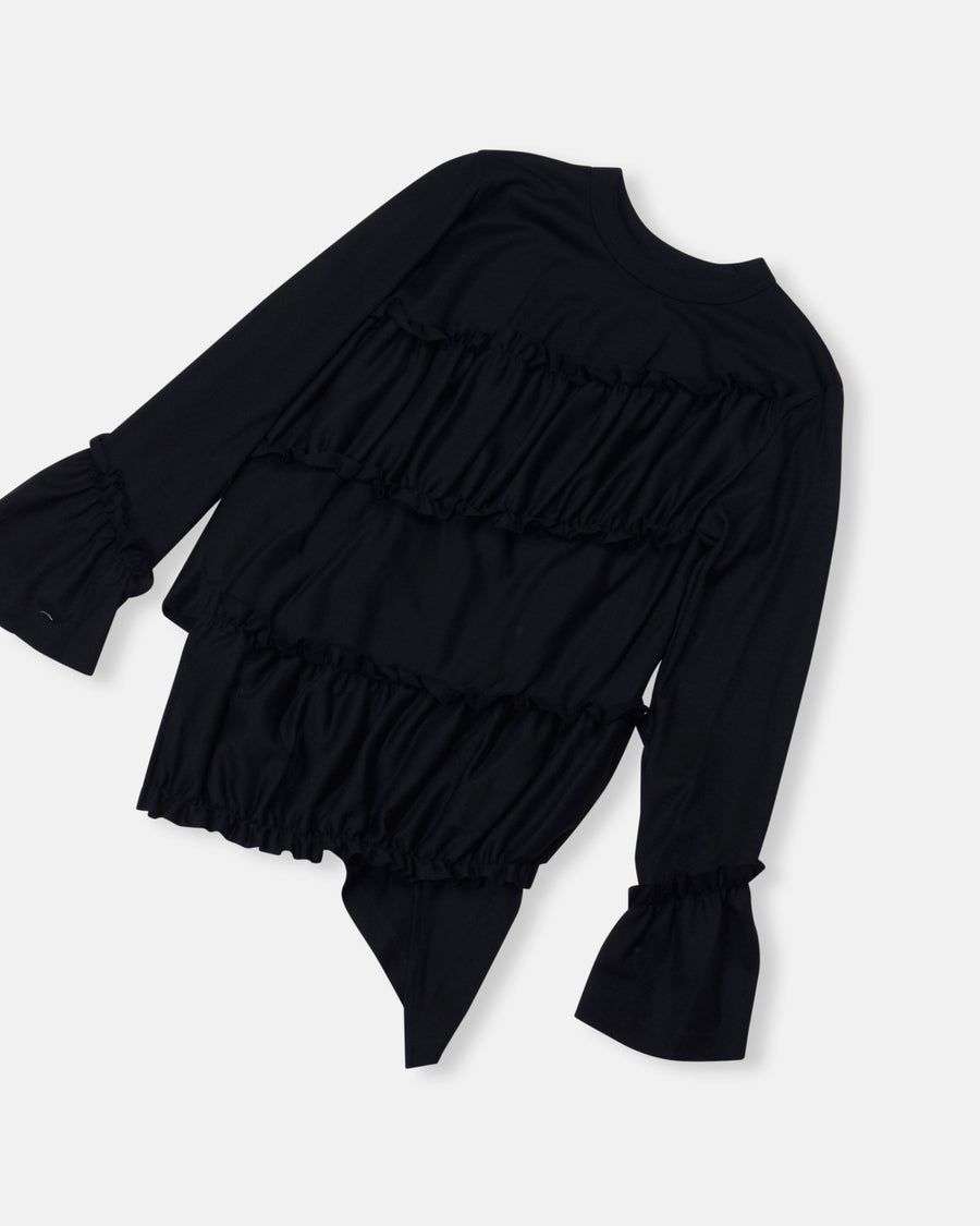 diagonal gathered top