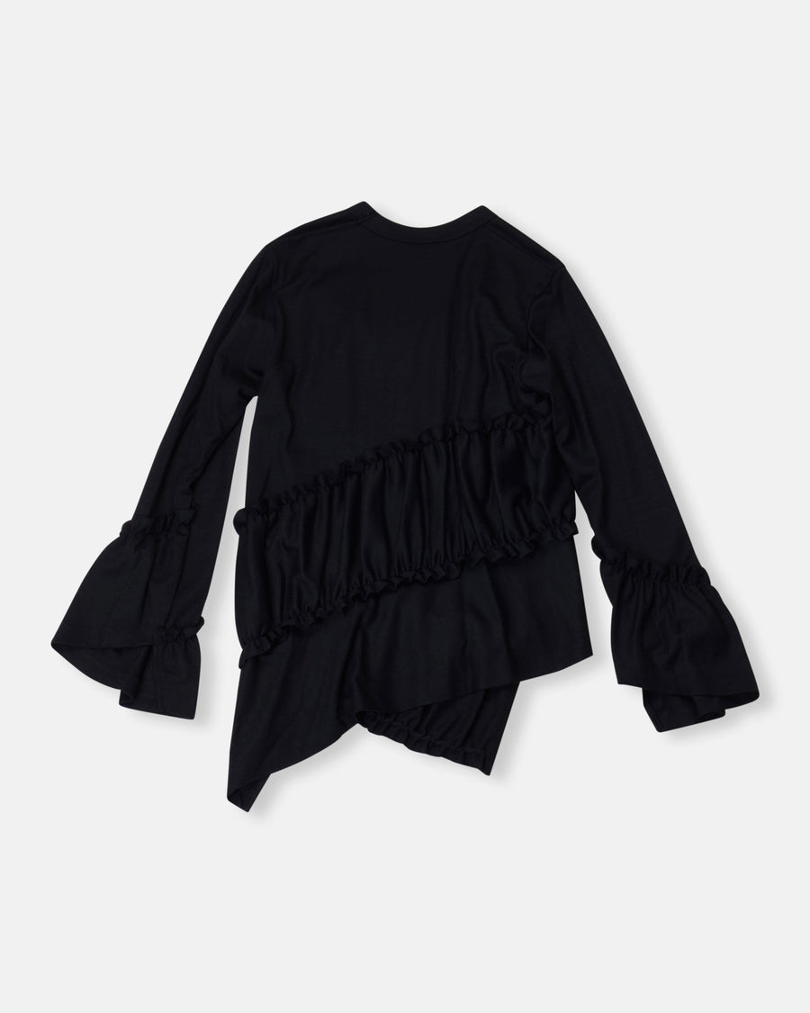 diagonal gathered top