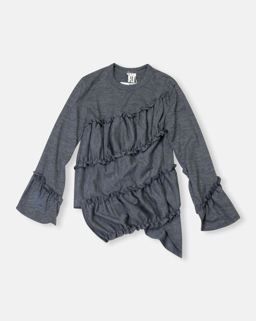 diagonal gathered top