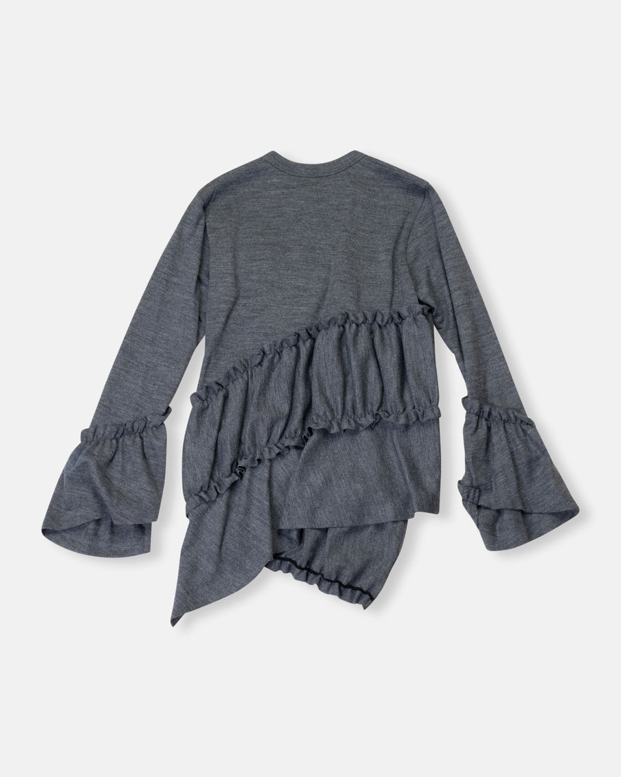 diagonal gathered top