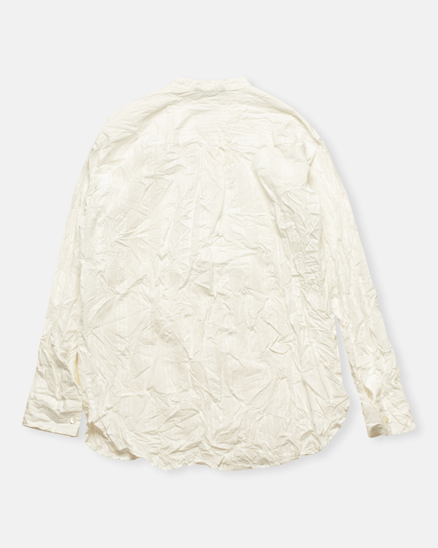 cotton dobby front pleat shirt