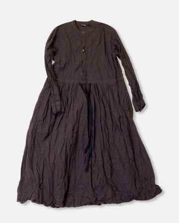 crinkle finish long dress