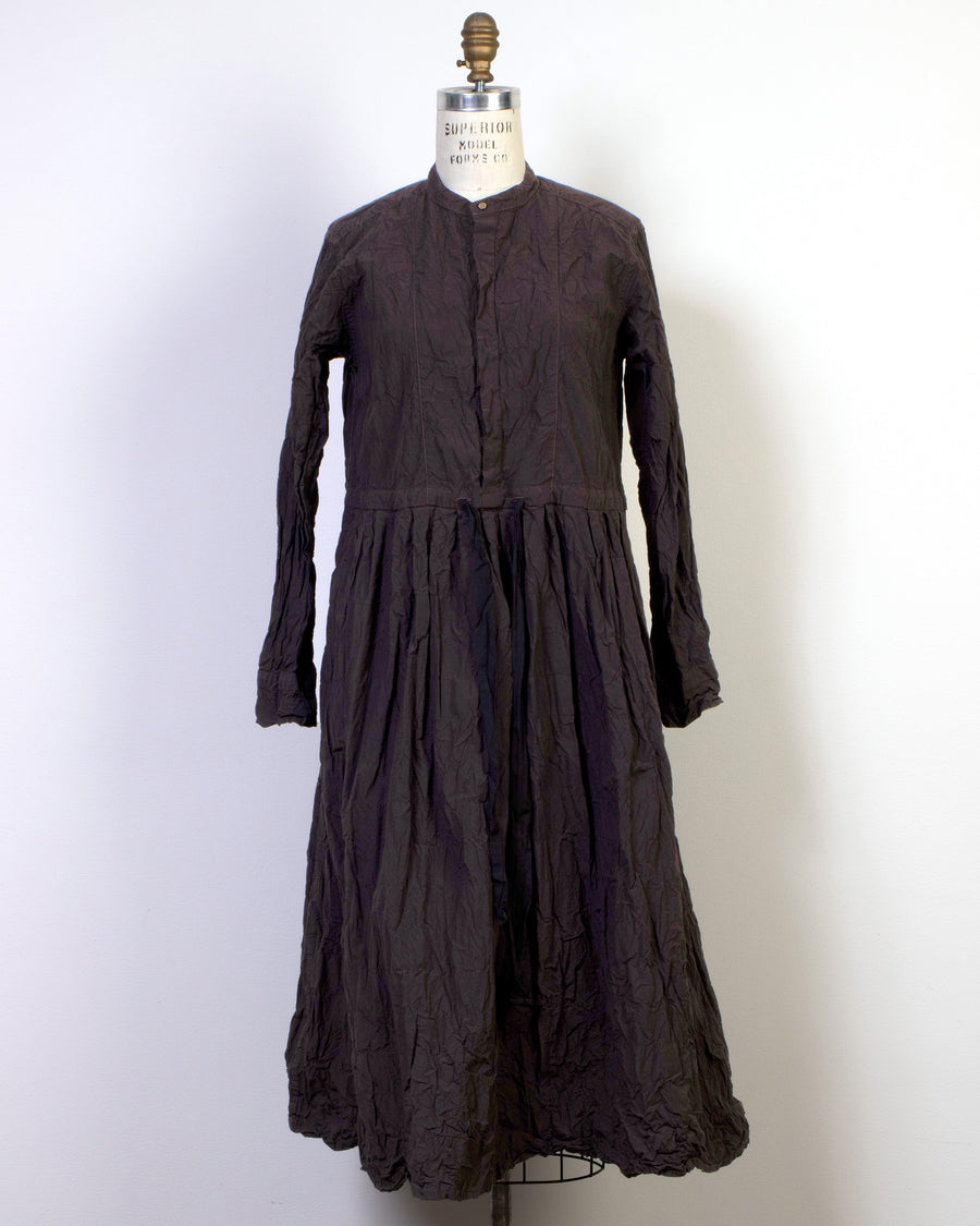 crinkle finish long dress