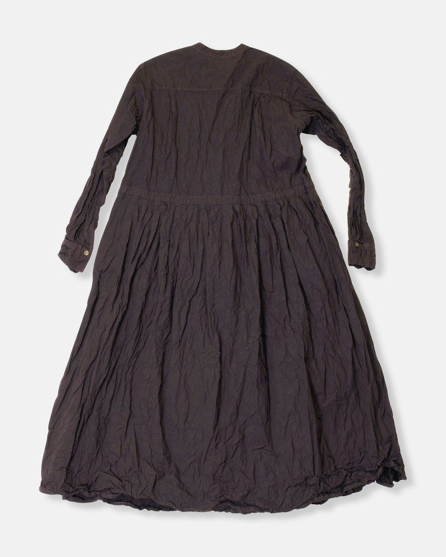crinkle finish long dress