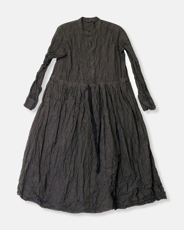 crinkle finish long dress