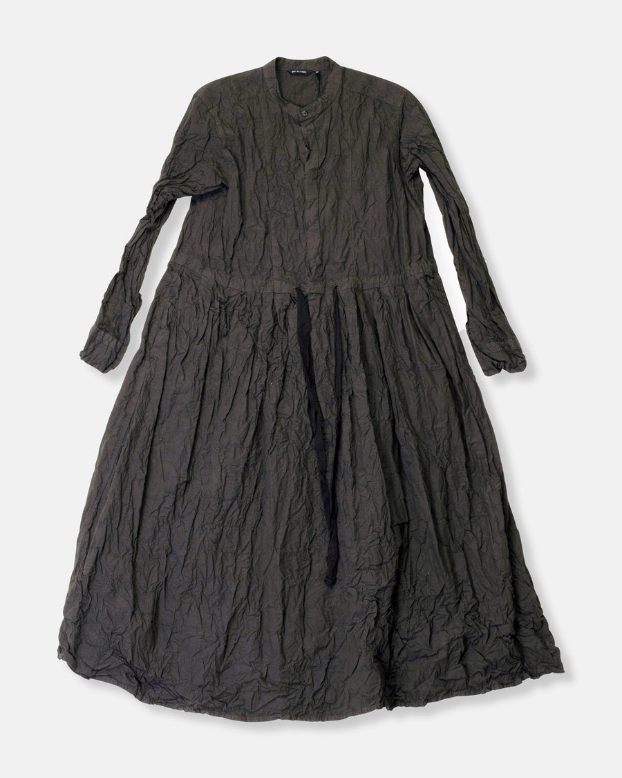 crinkle finish long dress