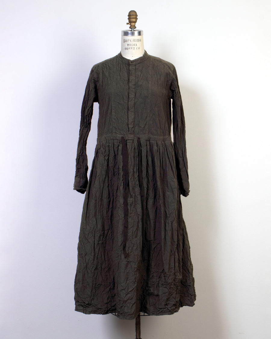 crinkle finish long dress