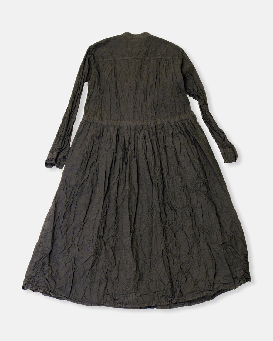 crinkle finish long dress