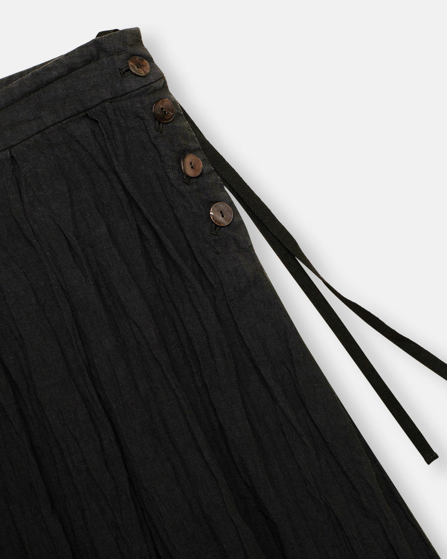 french linen box pleat skirt