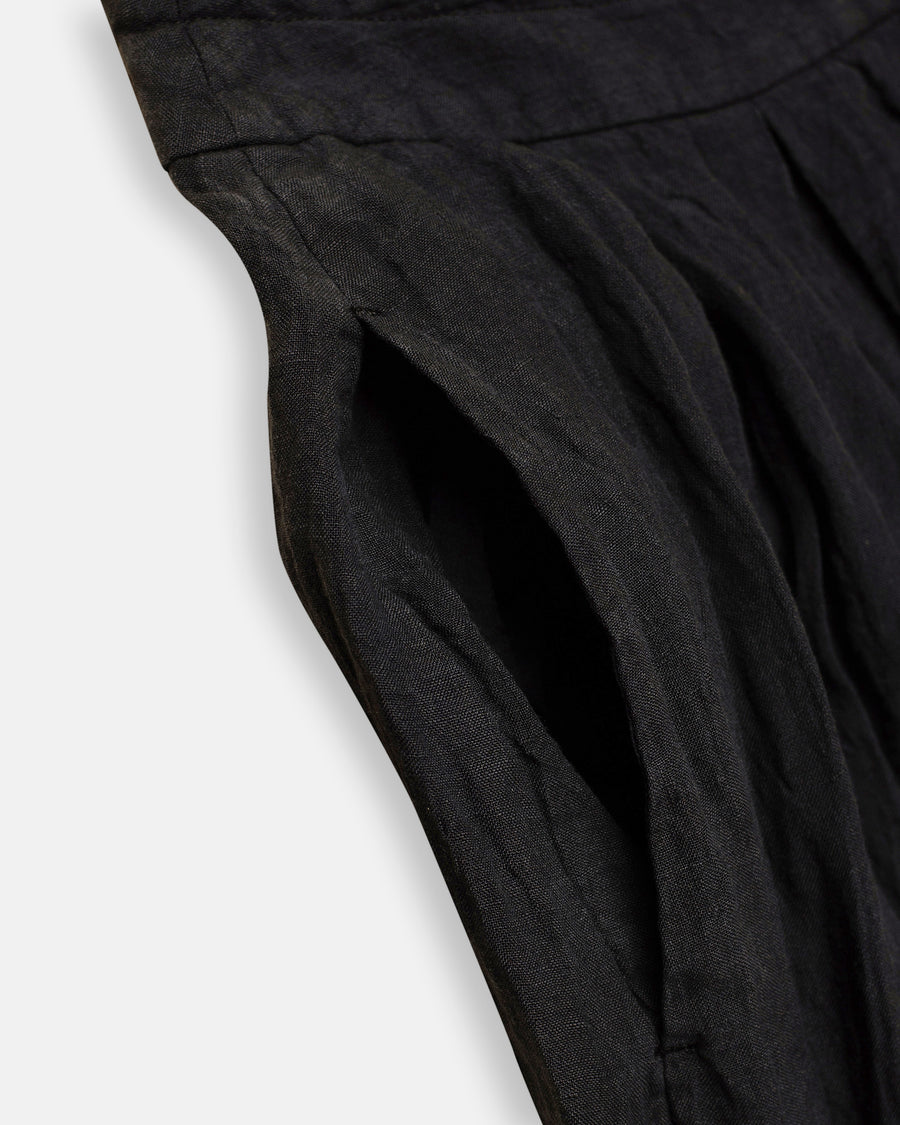 french linen box pleat skirt