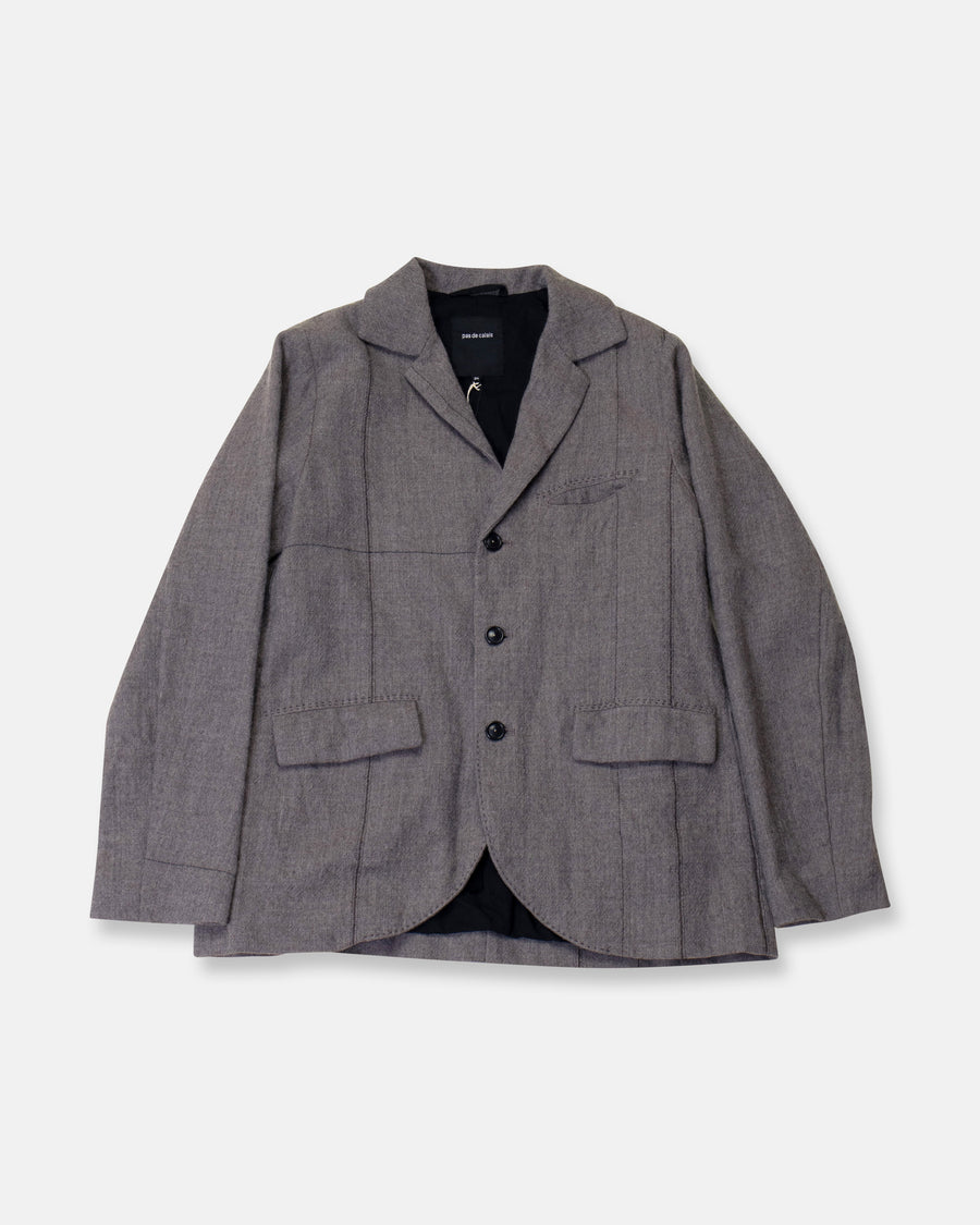 wool twill three button jacket