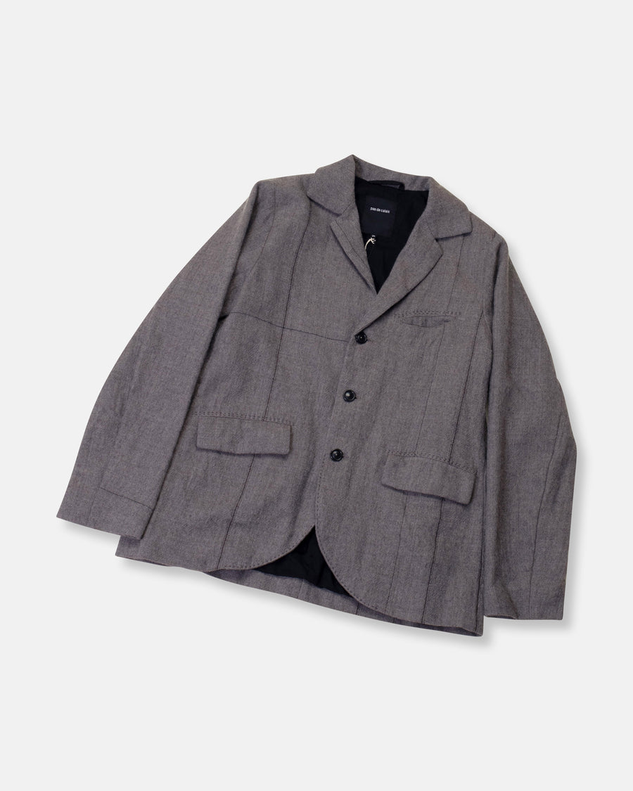wool twill three button jacket