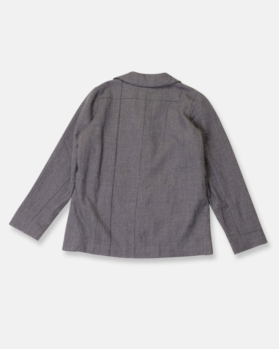 wool twill three button jacket