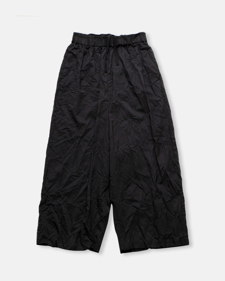 stripe crinkle wide pants