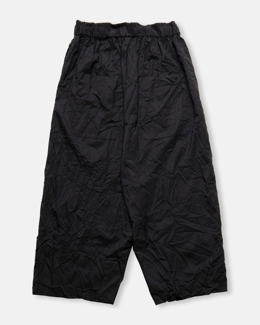 stripe crinkle wide pants