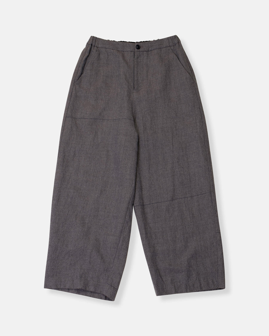 wool twill wide pants