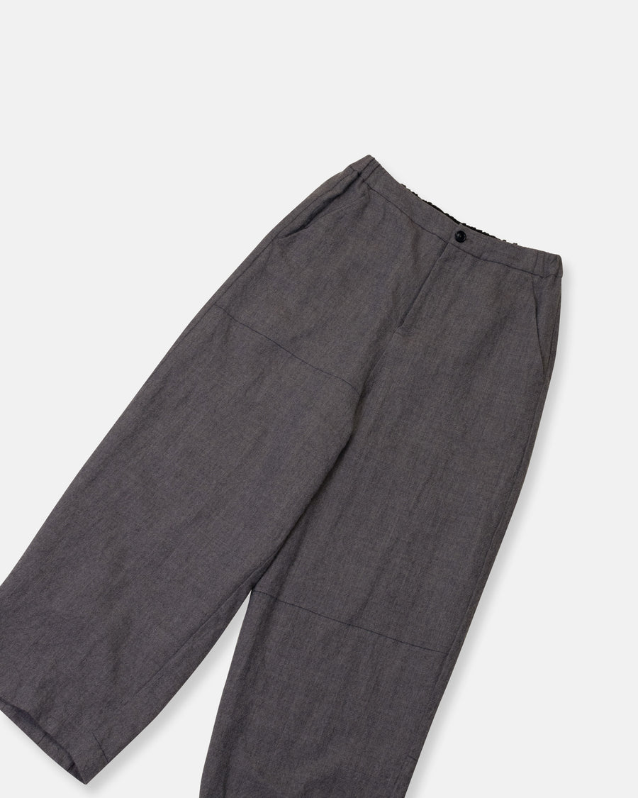 wool twill wide pants