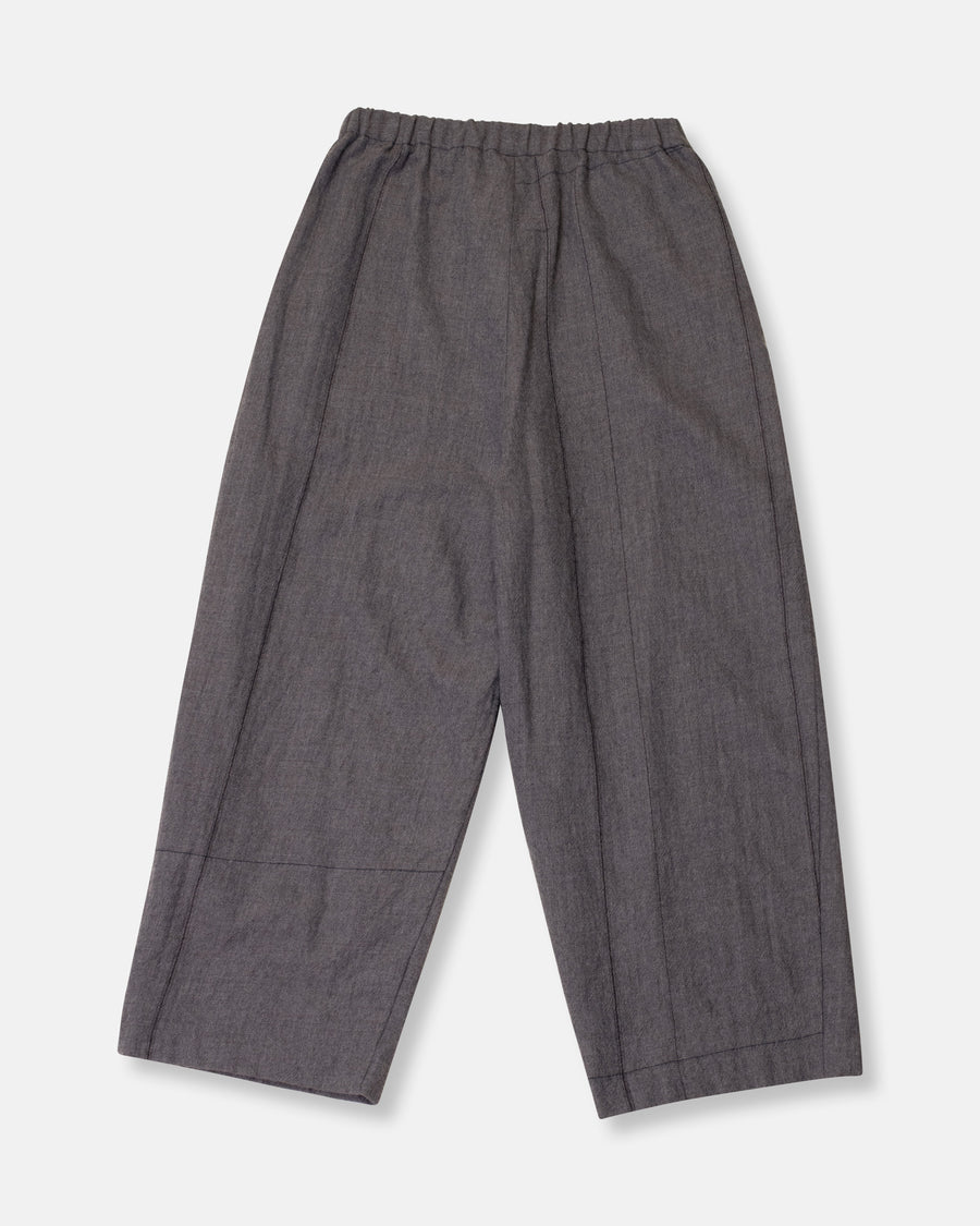 wool twill wide pants