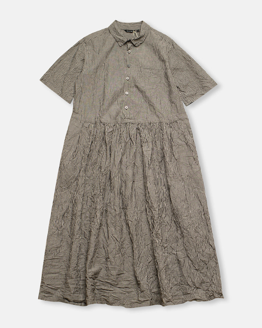 striped short sleeve dress