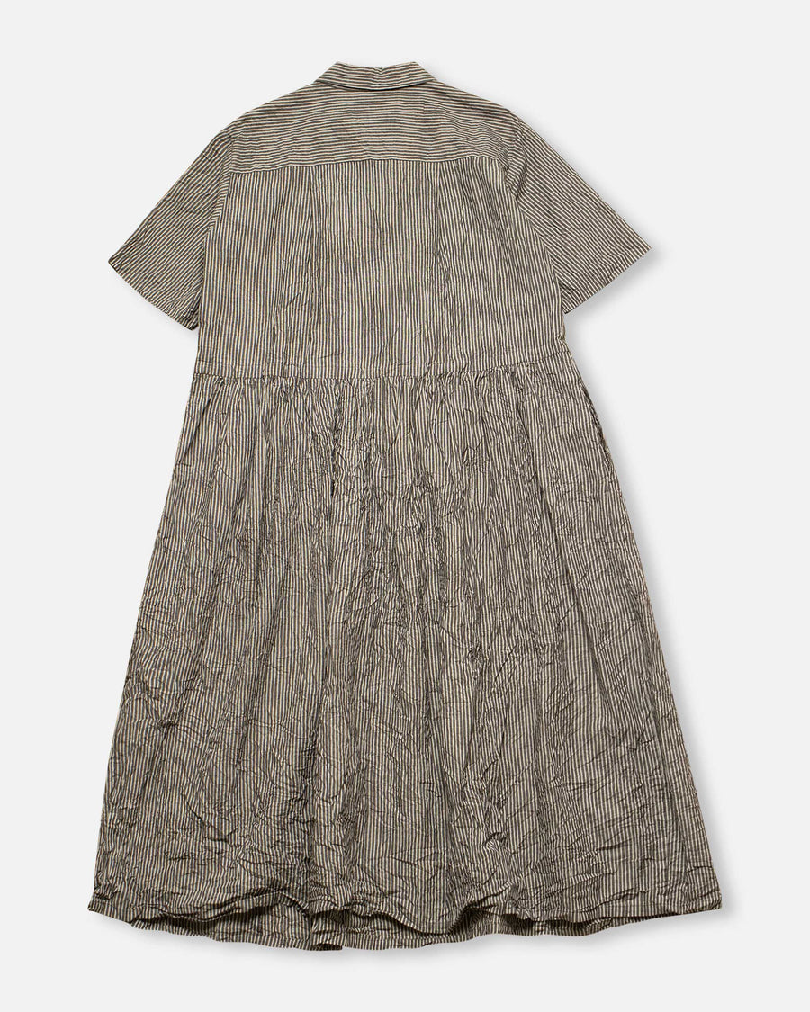 striped short sleeve dress