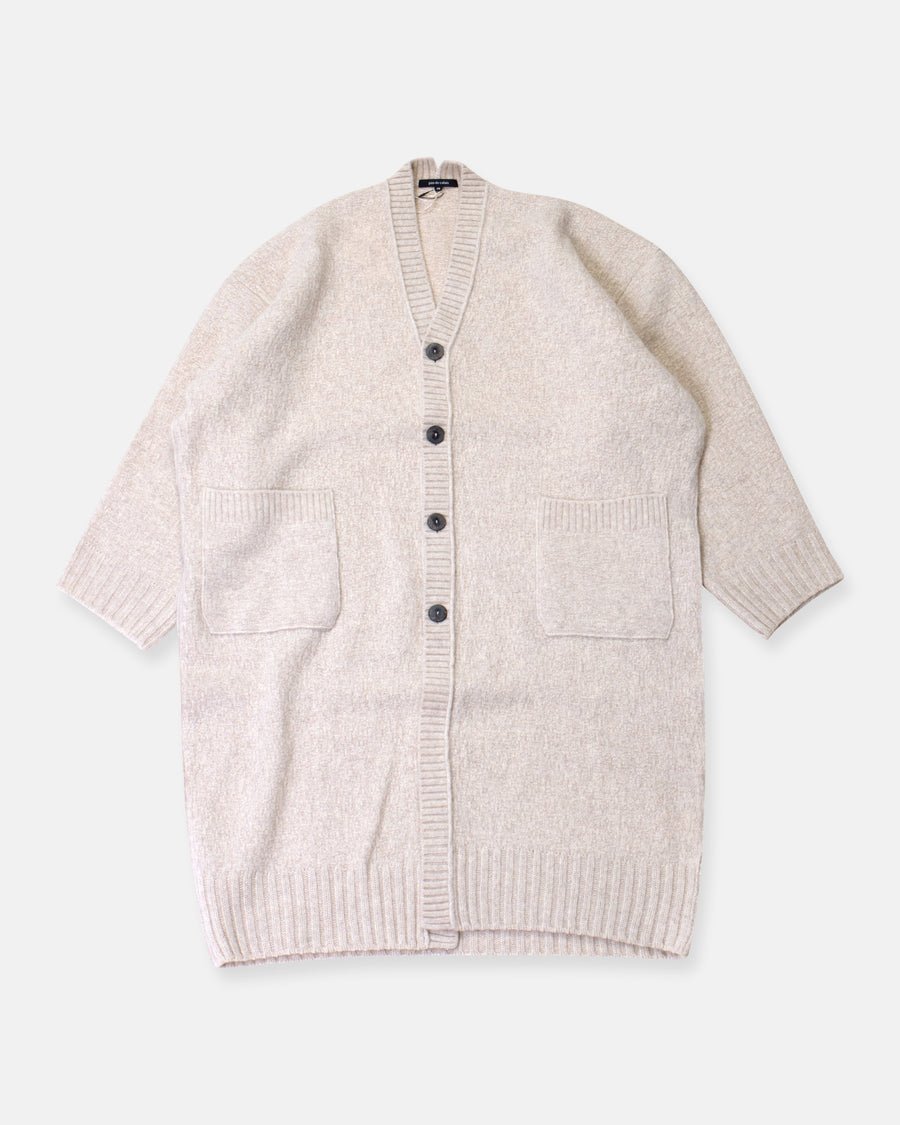 cashmere lamb v neck long cardigan