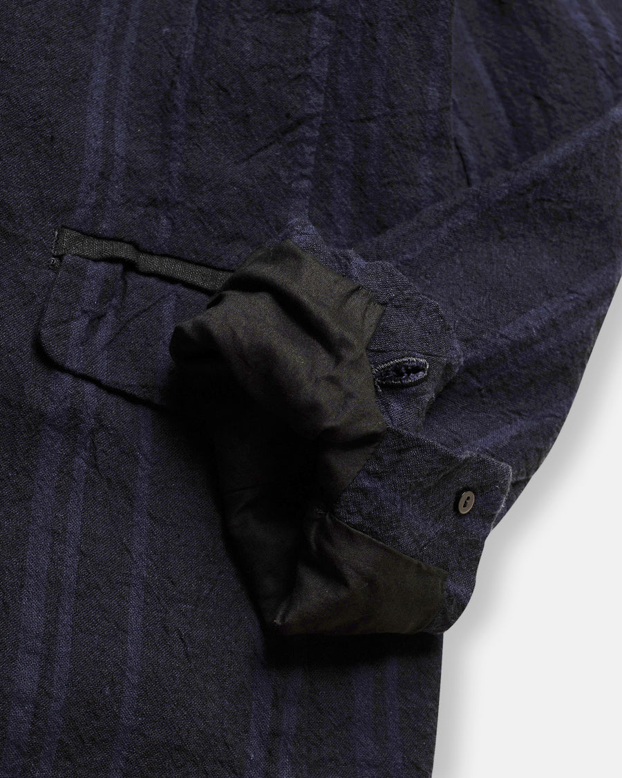 yarn dyed random stripe jacket