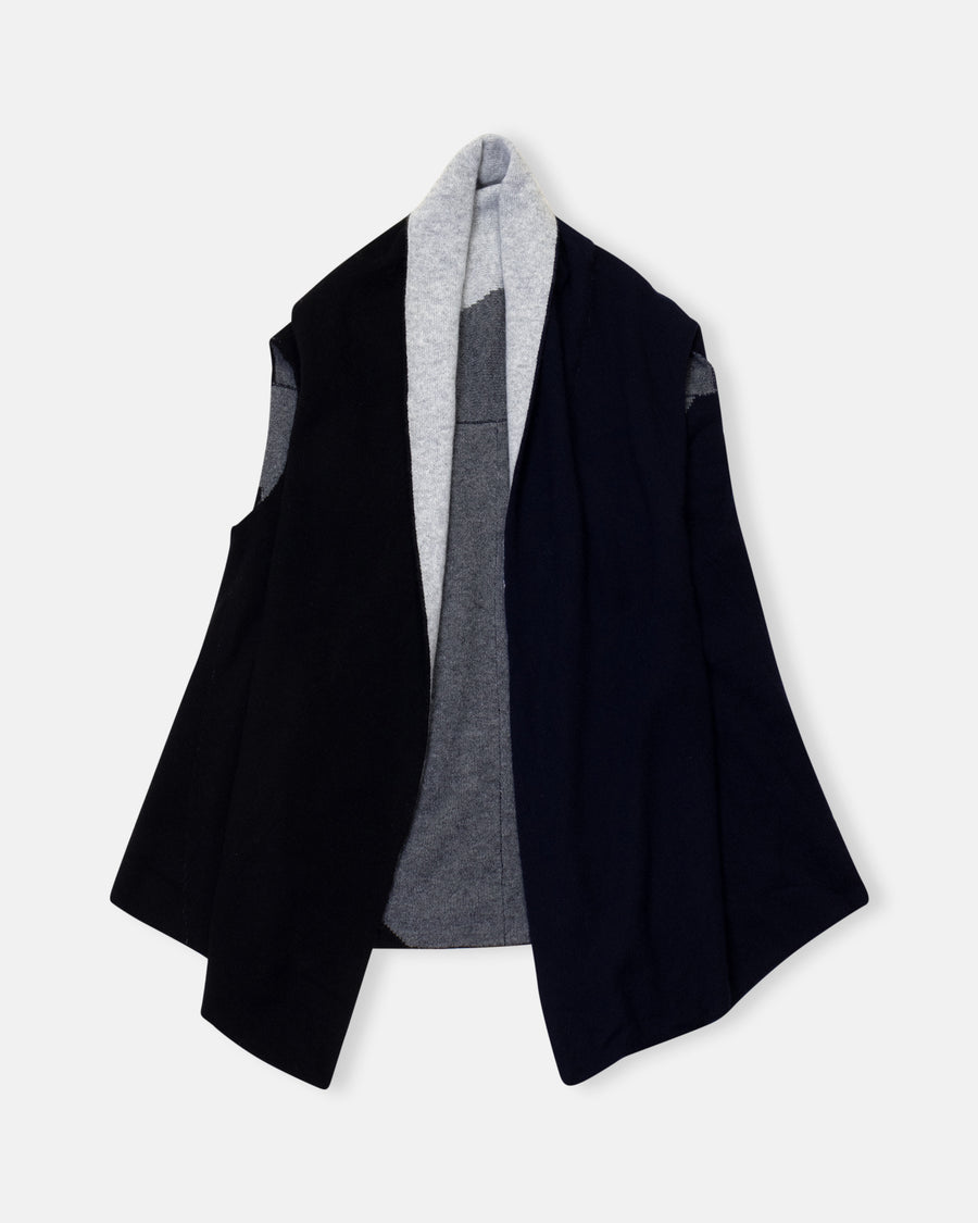 reversible color block vest