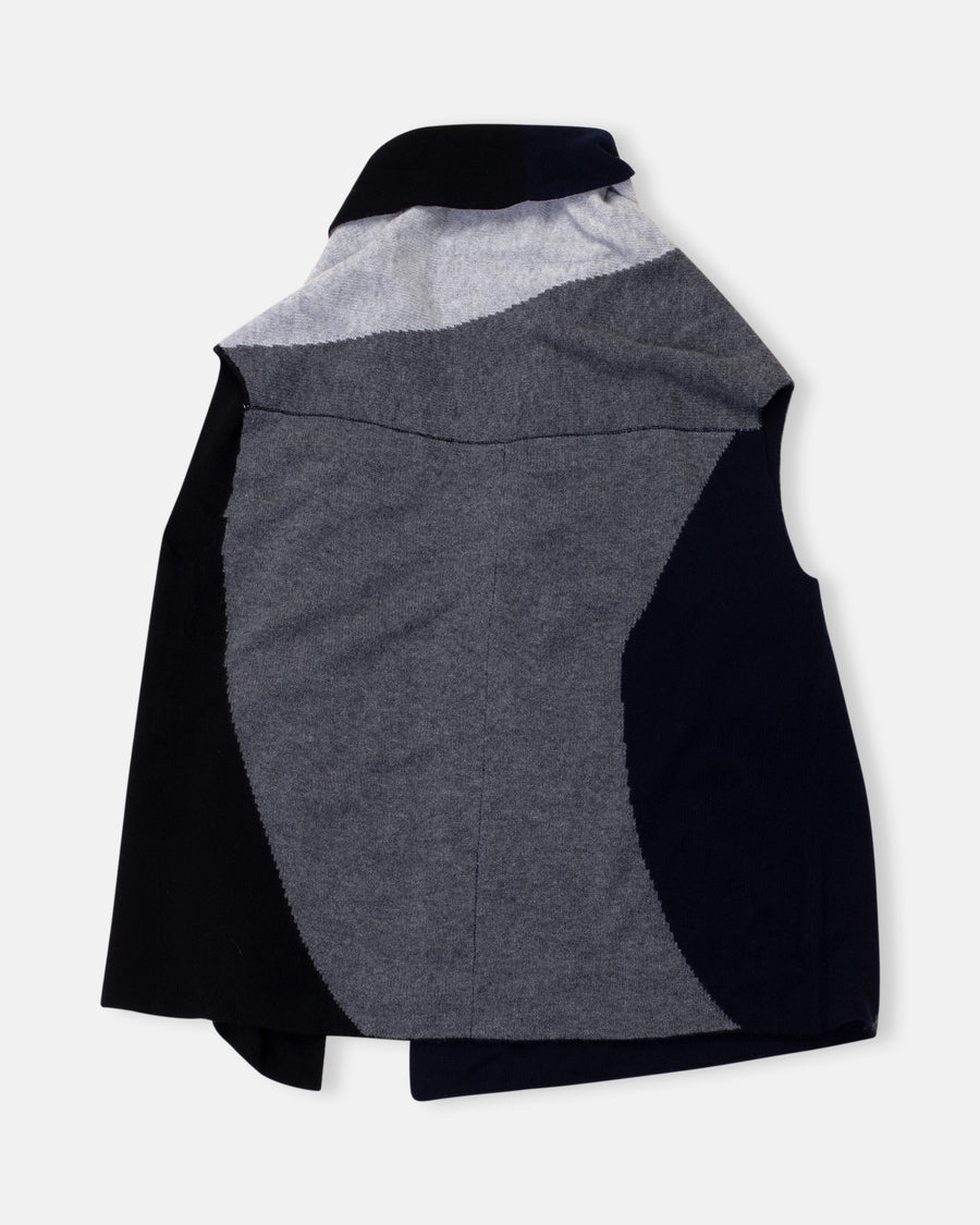reversible color block vest