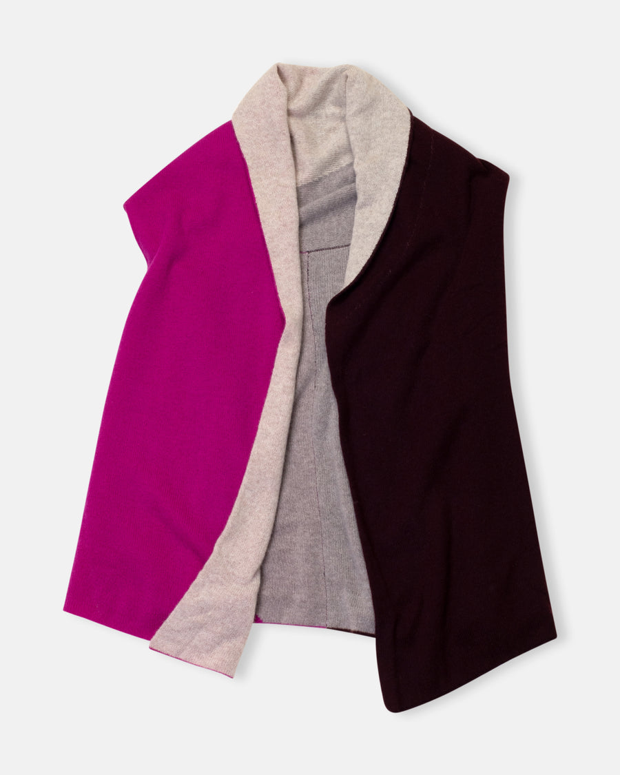 reversible color block vest