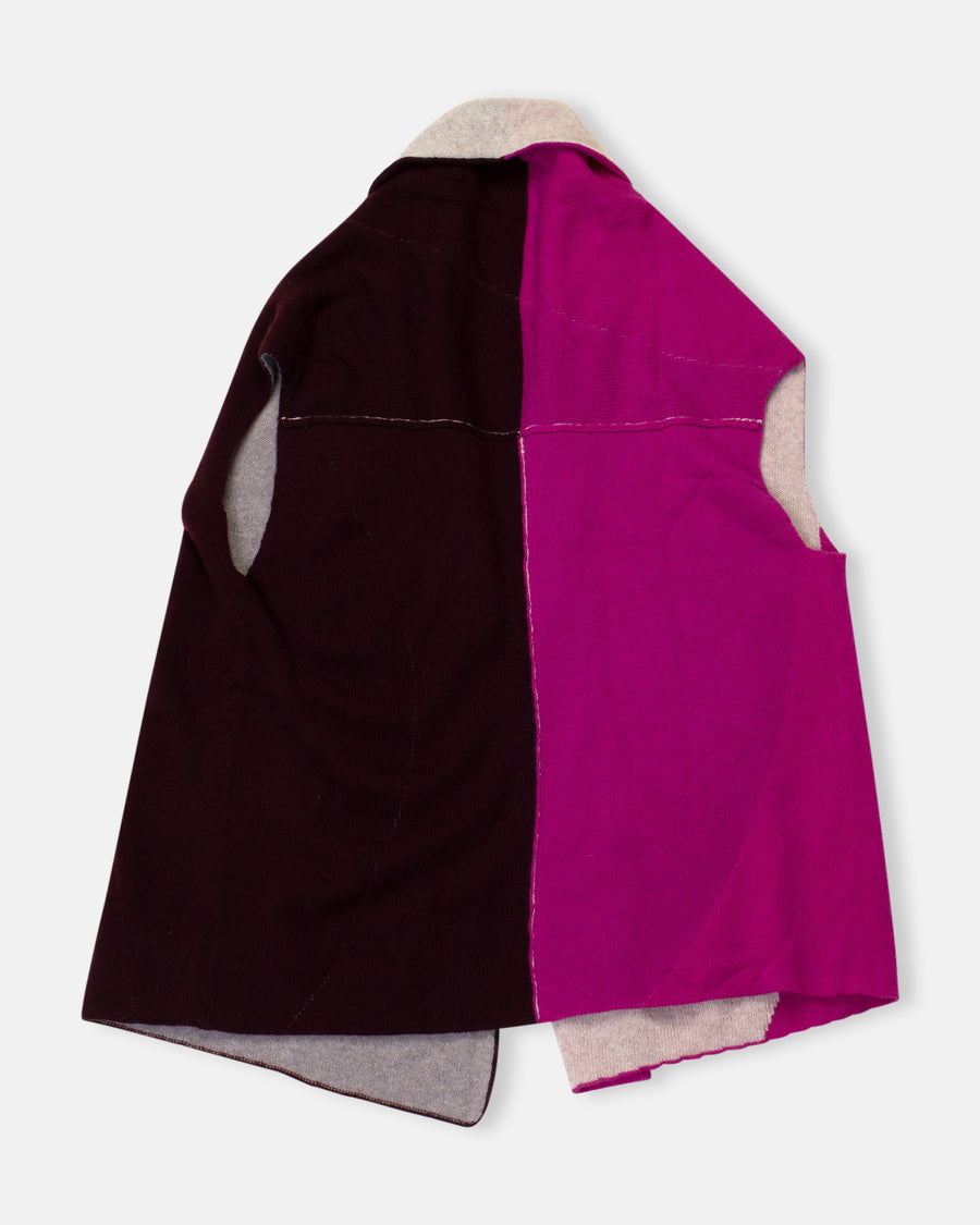 reversible color block vest