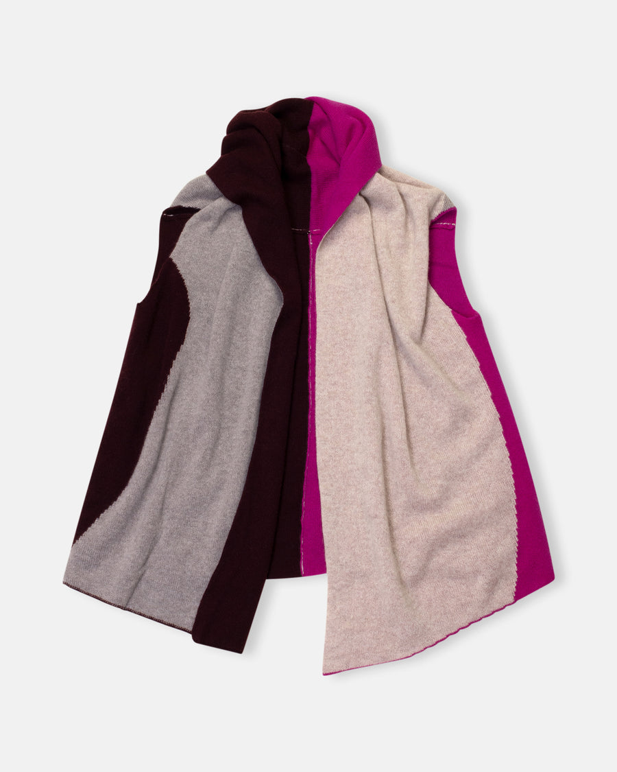 reversible color block vest