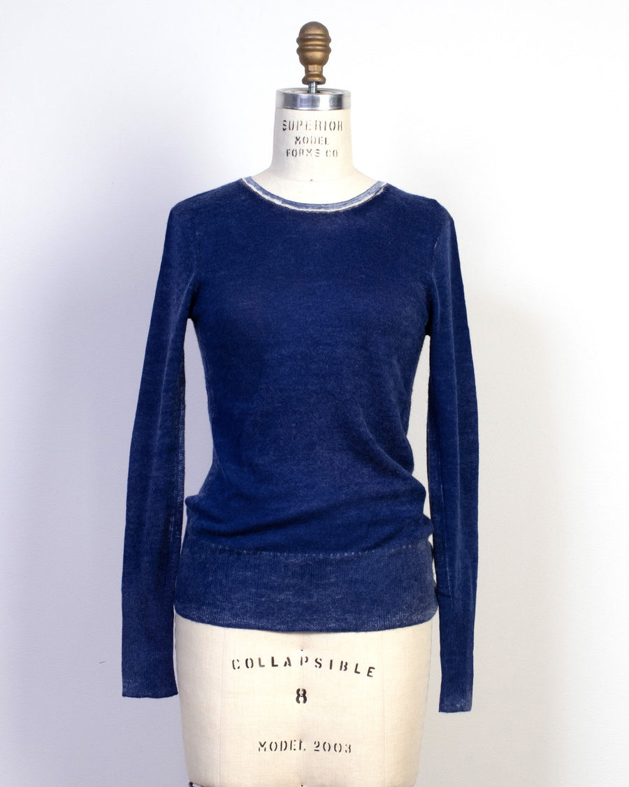long sleeve printed crew